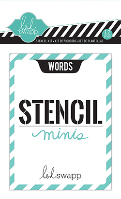 Words - Color Magic 3 x 4 Stencil Minis