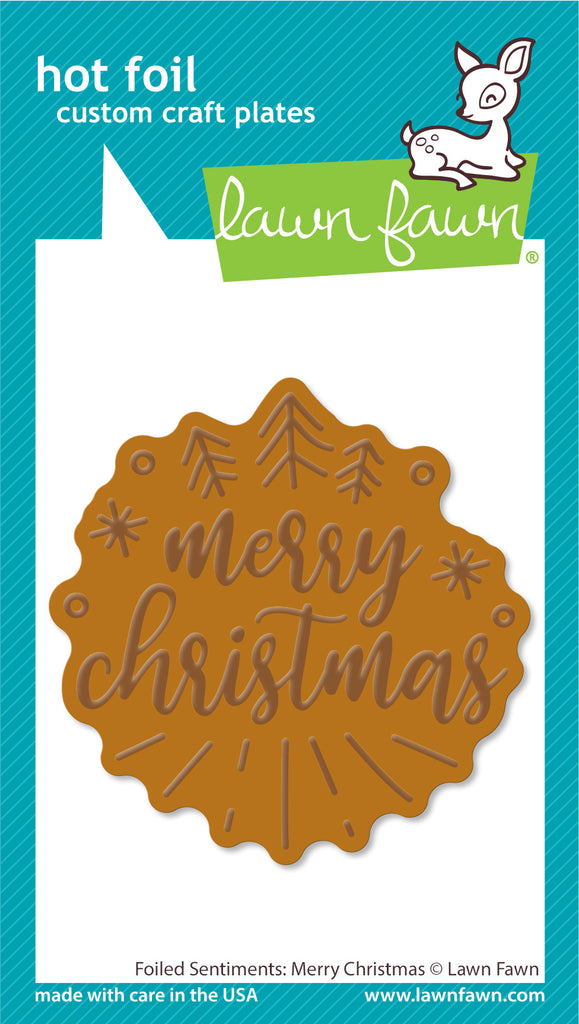 Foiled Sentiments: Merry Christmas Hot Foil Plate Foiled Sentiments: Merry Christmas Hot Foil Plate