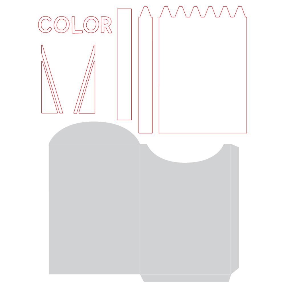 Small Crayon Box Card - Honey Cuts