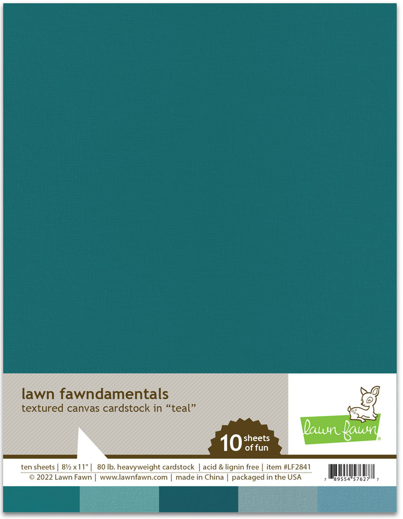 Teal - Textured Canvas Cardstock - Lawn Fawn