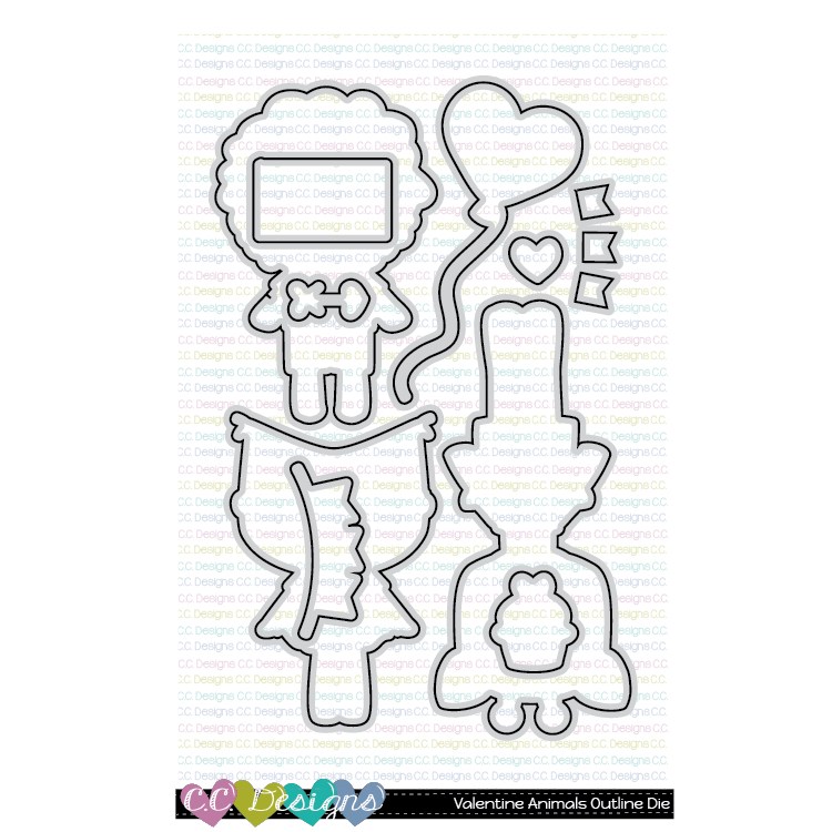 Valentine Animals - Outline Metal Die
