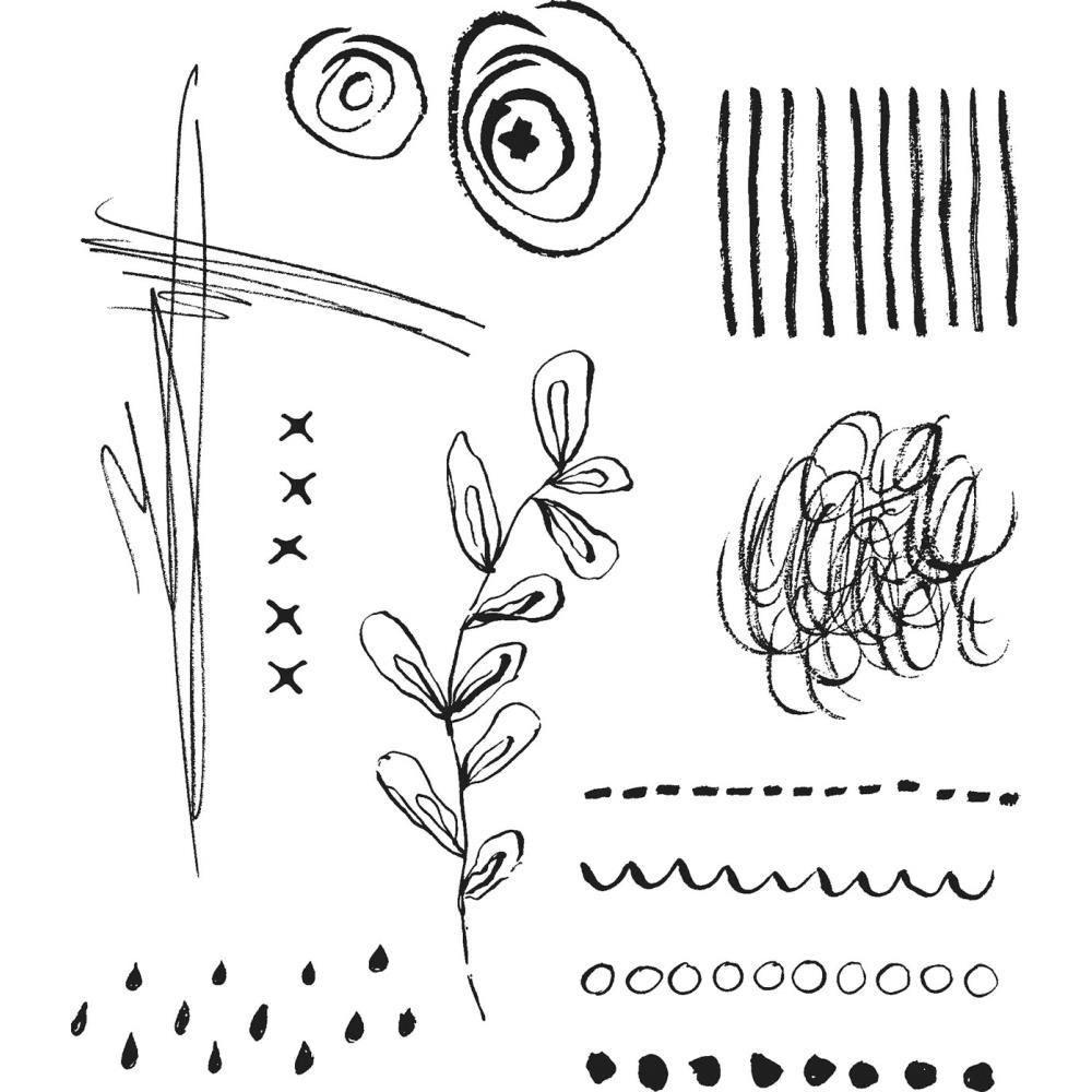 Media Marks #2 - Tim Holtz Cling Stamps Media Marks #2 - Tim Holtz Cling Stamps