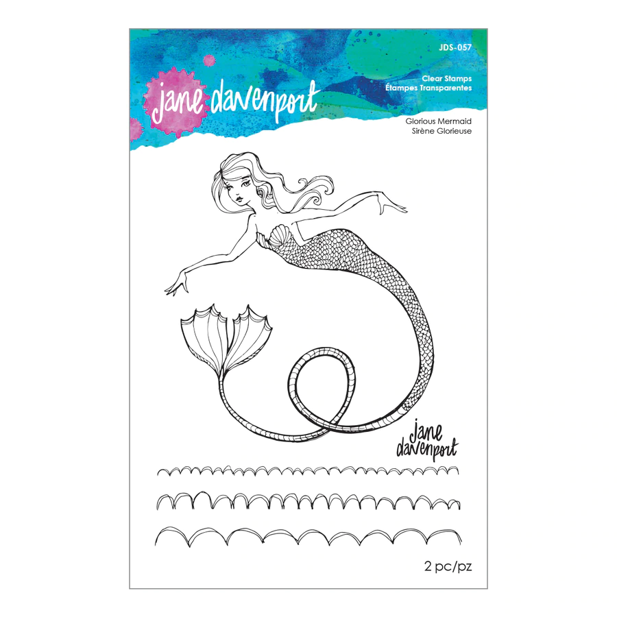 Glorious Mermaid - Acrylic Stamps - Jane Davenport