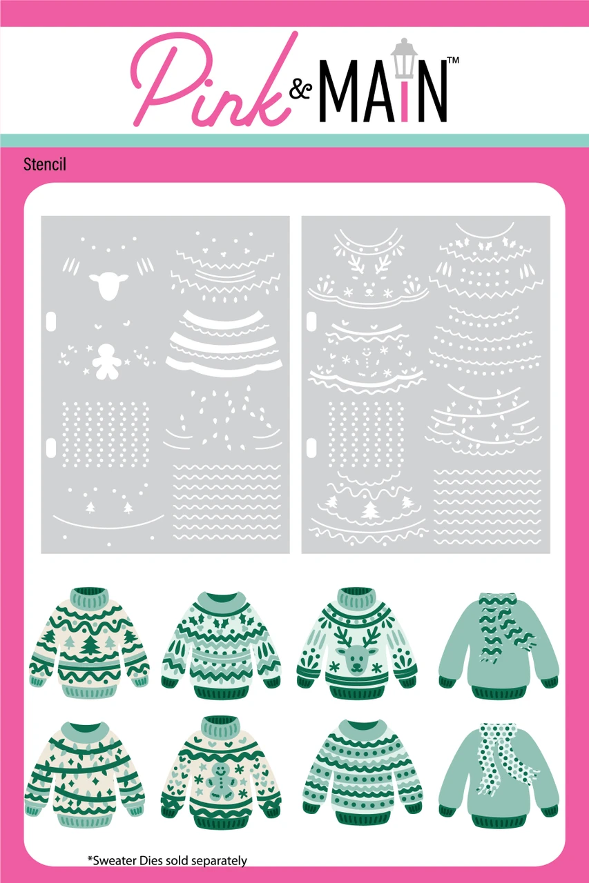 Holiday Sweater - Layering Stencils (Set of 2) Holiday Sweater - Layering Stencils (Set of 2)