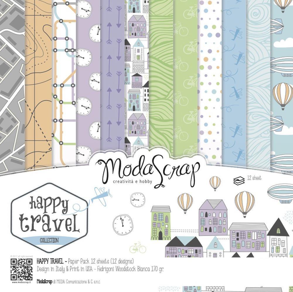 Happy Travel - Elizabeth Craft Designs - 12"x12"