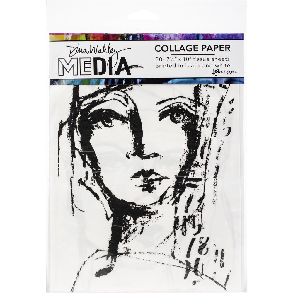 Faces - Dina Wakley Media Collage Tissue Paper