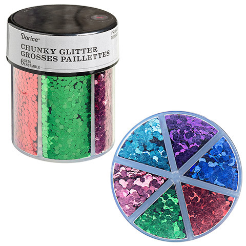 Primary - 6-Color Sequin Glitter Caddy