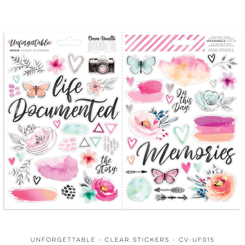 Clear Stickers - Unforgettable Clear Stickers - Unforgettable