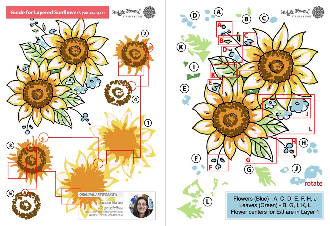 Layered Sunflowers - Combo