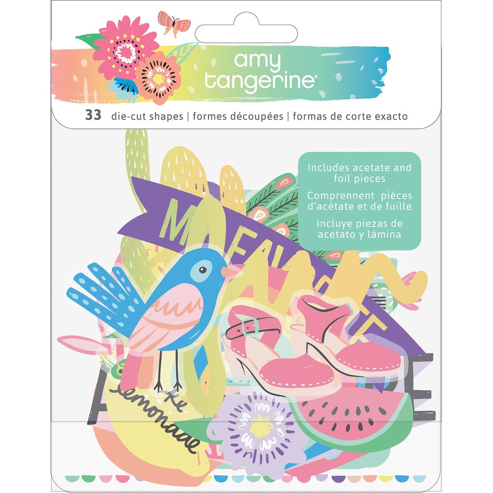 Amy Tan Sunshine & Good Times Ephemera Die-Cuts - Cardstock & Acetate Icons W/Foil