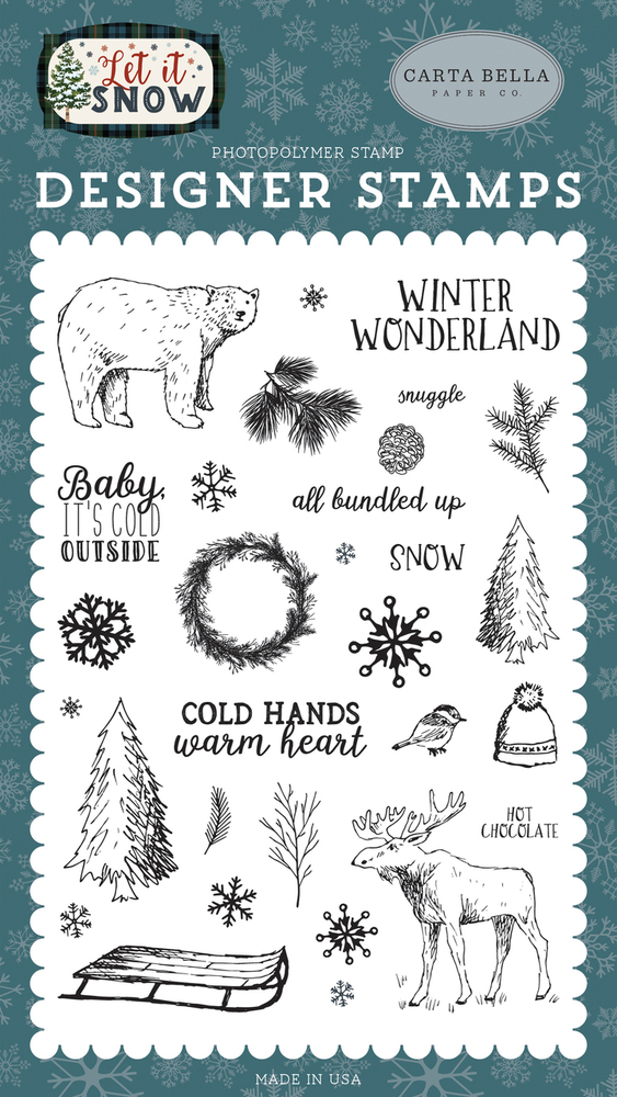 Cold Hands, Warm Heart Stamp - Let it Snow - Carta Bella