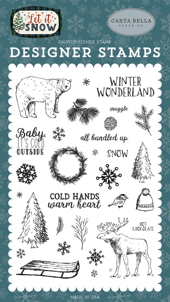 Cold Hands, Warm Heart Stamp - Let it Snow - Carta Bella Cold Hands, Warm Heart Stamp - Let it Snow - Carta Bella