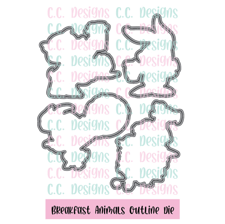 Breakfast Animals - Outline Metal Die Breakfast Animals - Outline Metal Die