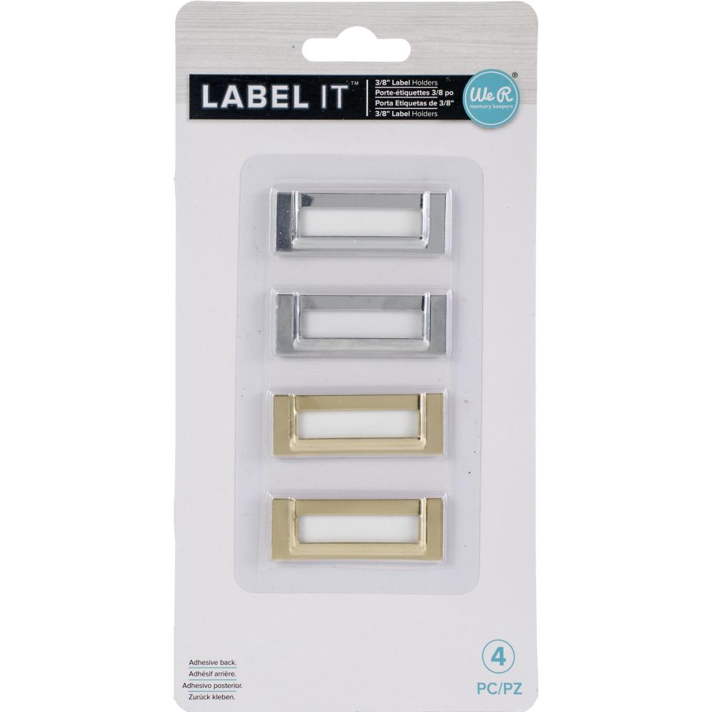 LabelIT .375" Bookplates 4/Pkg - We R Memory Keepers - Silver & Gold