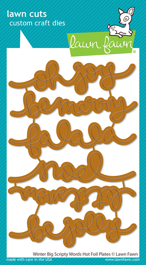 Winter Big Scripty Words - Hot Foil Plates Winter Big Scripty Words - Hot Foil Plates