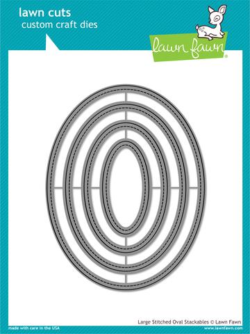 Large Stitched Oval Stackables - lawn cuts Large Stitched Oval Stackables - lawn cuts