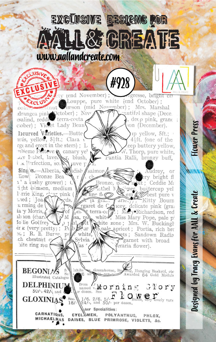 #928 - A7 Stamp Set - Flower Press