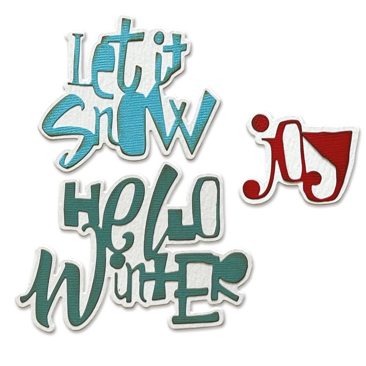 Festive Words - Sizzix Thinlits Dies By Tim Holtz
