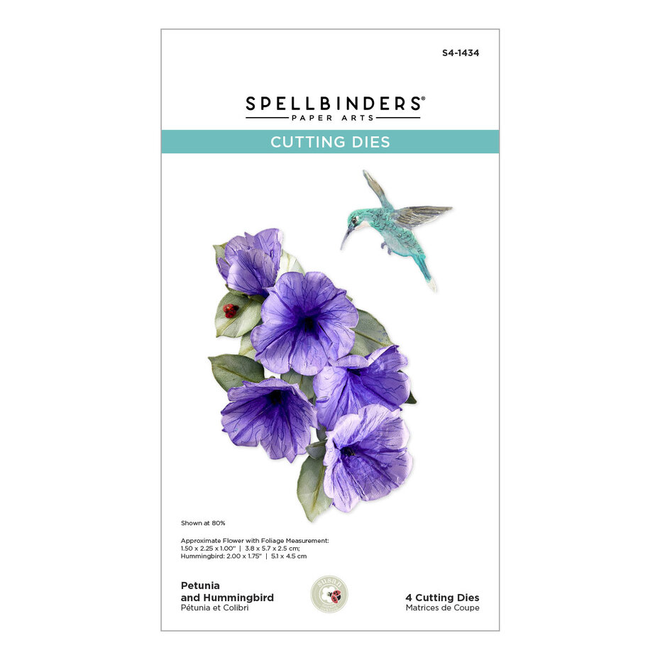 Petunia and Hummingbird - Etched Dies