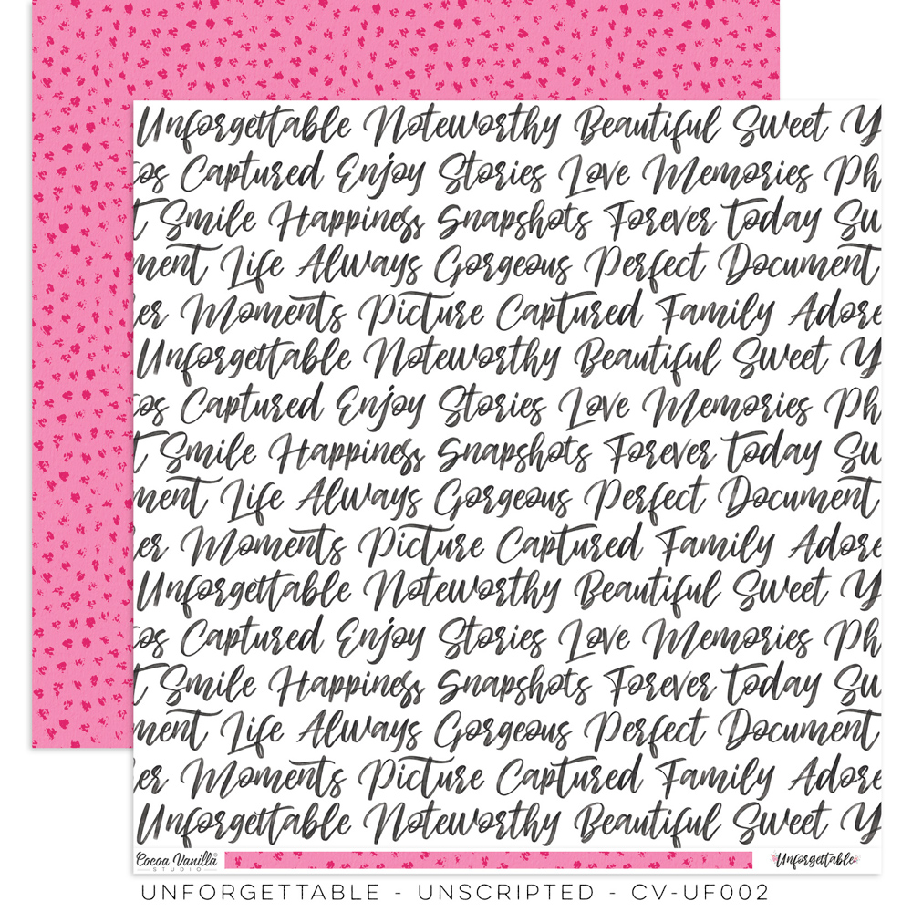 Unscripted - Paper - Unforgettable Unscripted - Paper - Unforgettable