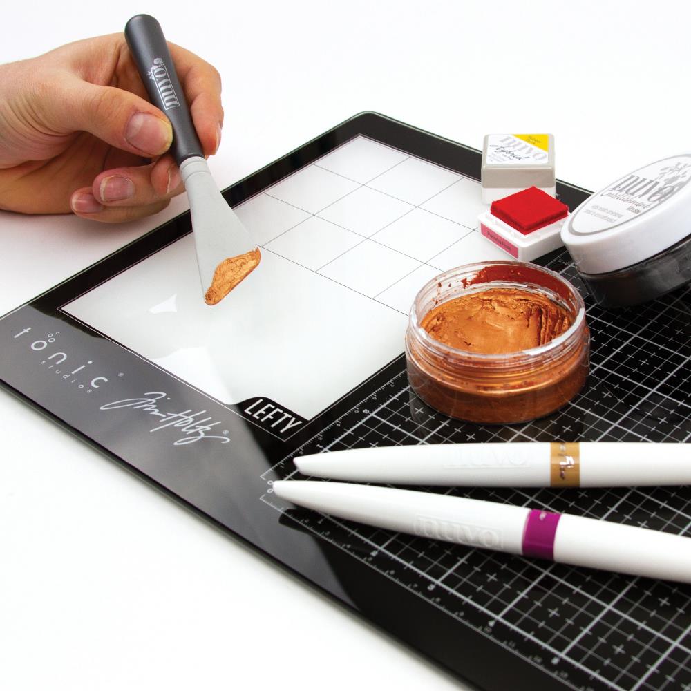 Travel Glass Media Mat - Left Handed