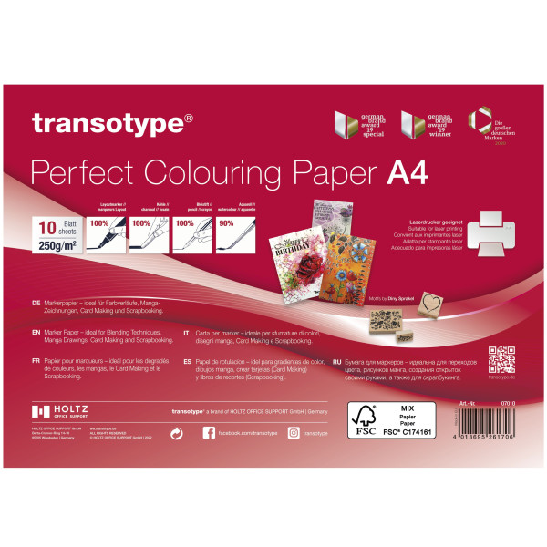 Transotype Perfect Colouring Paper - 10 Stück