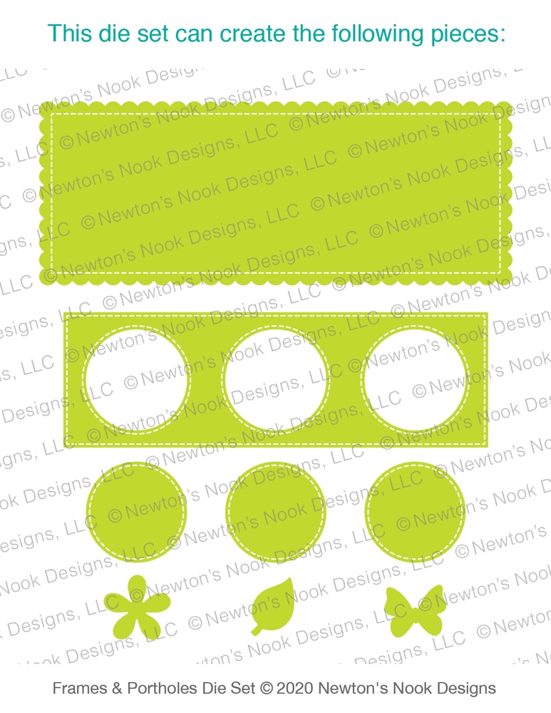 Slimline Frames & Portholes Die Set - Die Set