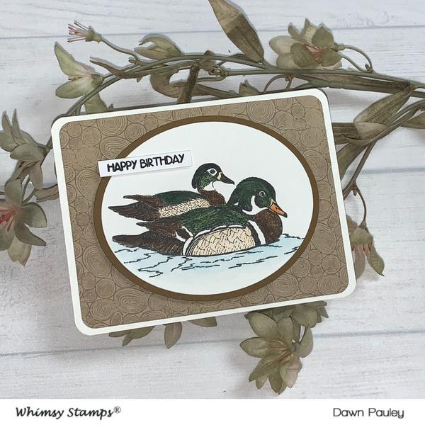 Woodland Ducks - Rubber Cling Stamp Woodland Ducks - Rubber Cling Stamp