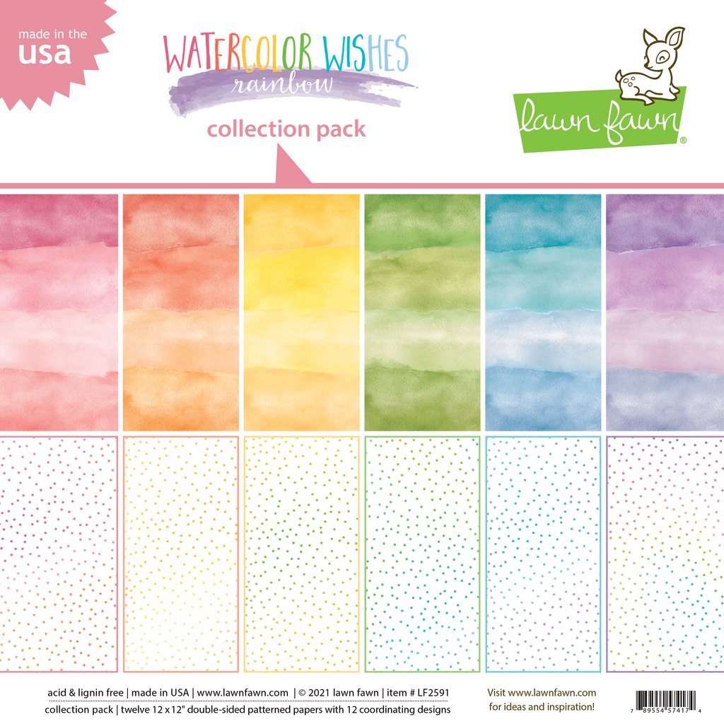 Watercolor Wishes Rainbow - Collection Pack 12x12