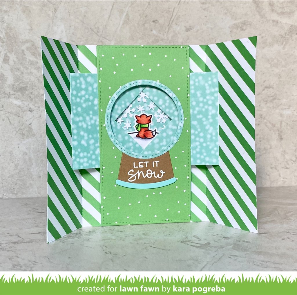 Shutter Card Snow Globe Add-On - Lawn Cuts