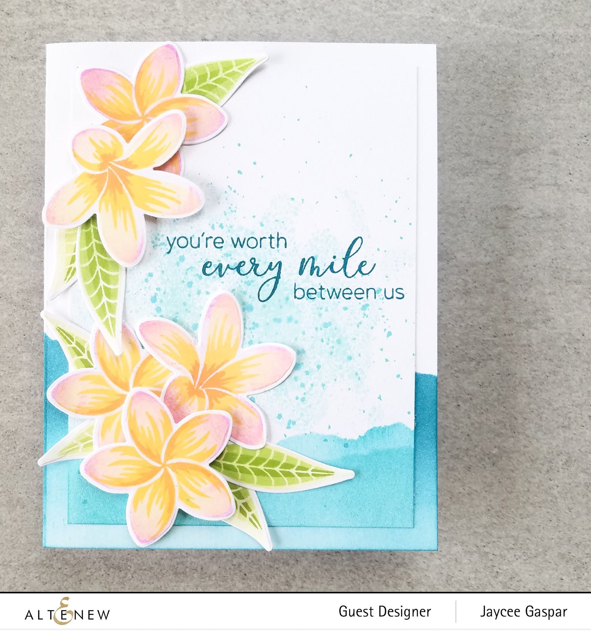 Playful Plumeria Mask - Stencil