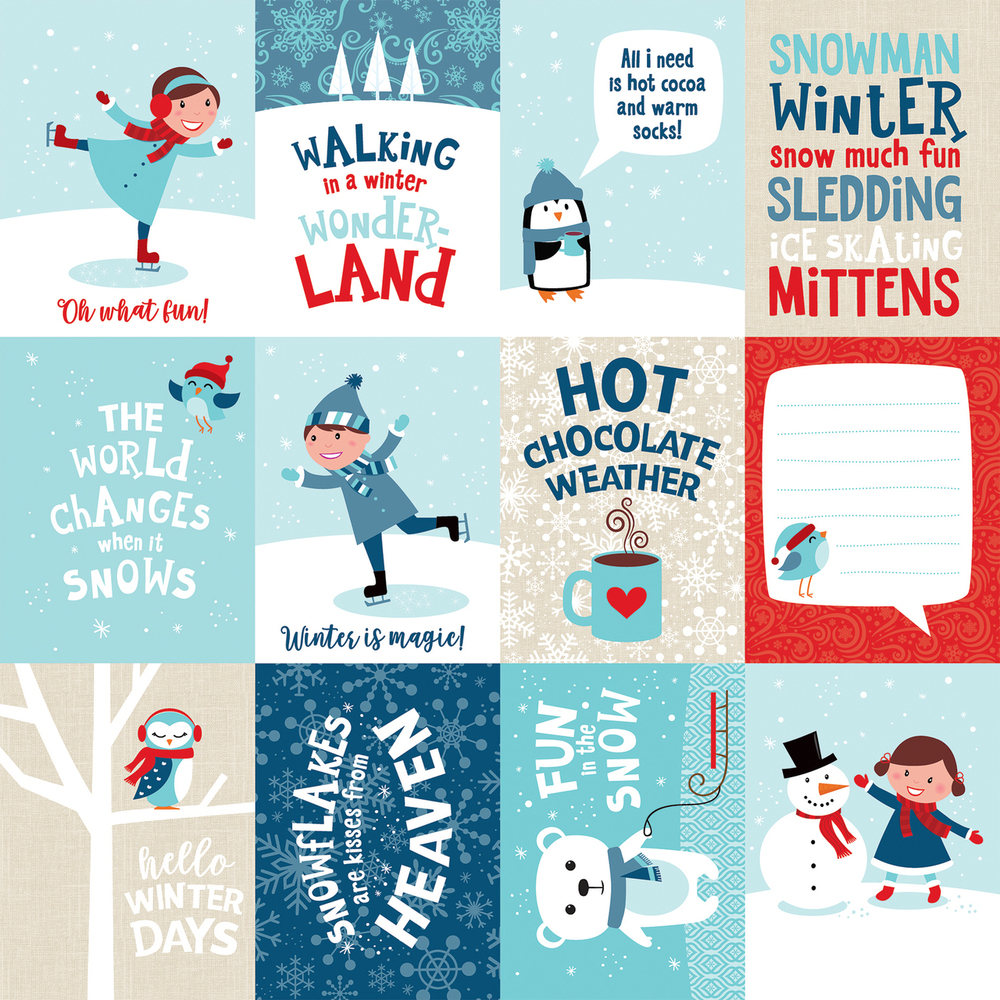 3x4 Journaling Cards - Celebrate Winter - Echo Park
