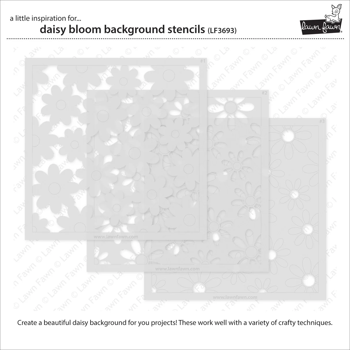 Daisy Bloom - Background Stencils Daisy Bloom - Background Stencils