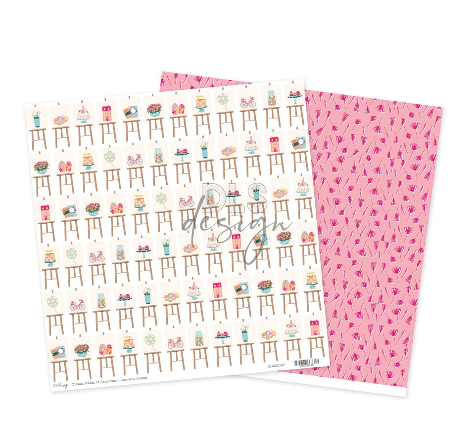 Blooming Canvas - 12" - Eleven Shades Of Happiness Blooming Canvas - 12" - Eleven Shades Of Happiness