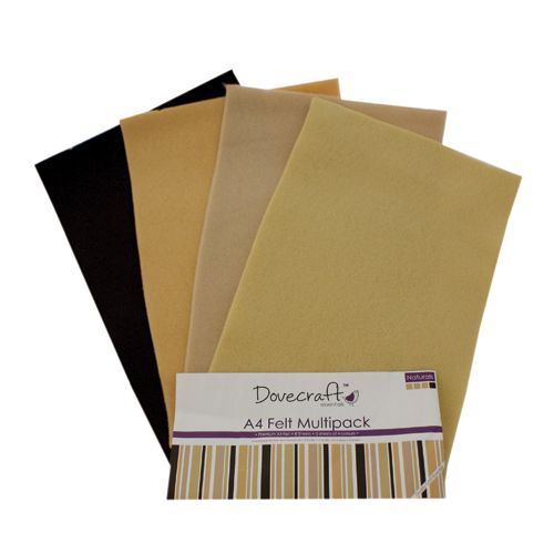 Naturals - Dovecraft A4 Felt Multipack