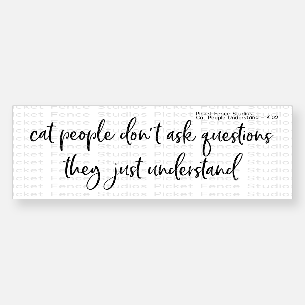 Cat People Understand Cat People Understand