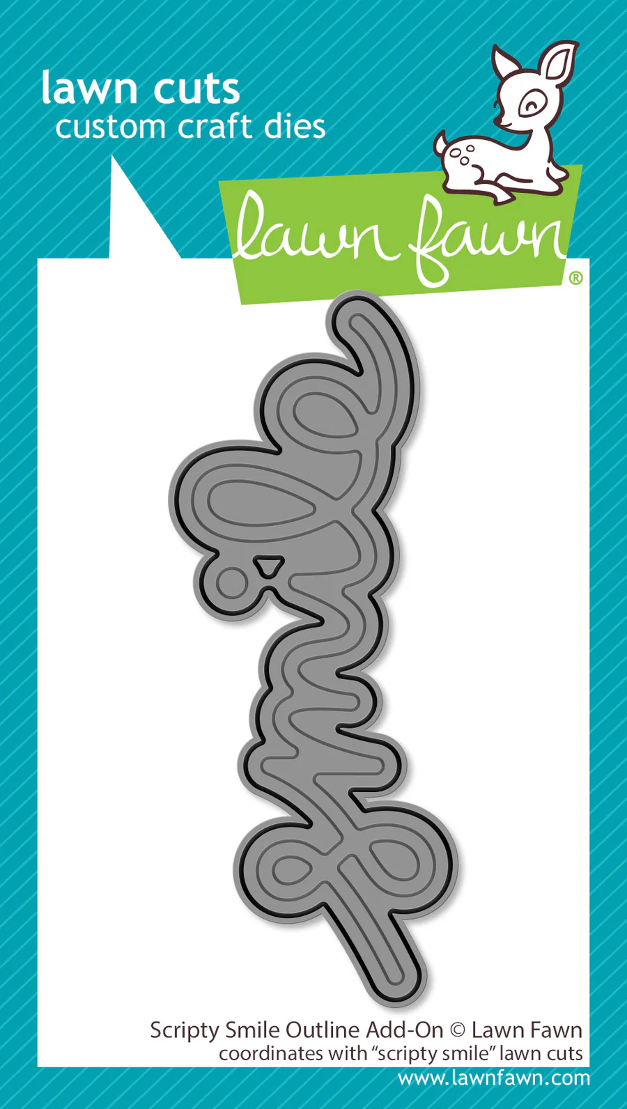 Scripty Smile Outline Add-On - Lawn Cuts Scripty Smile Outline Add-On - Lawn Cuts