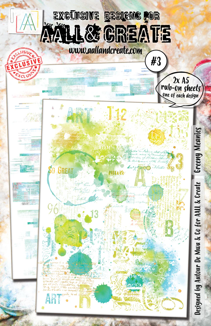 Greeny Meanies - #3 - A5 Rub-Ons Greeny Meanies - #3 - A5 Rub-Ons