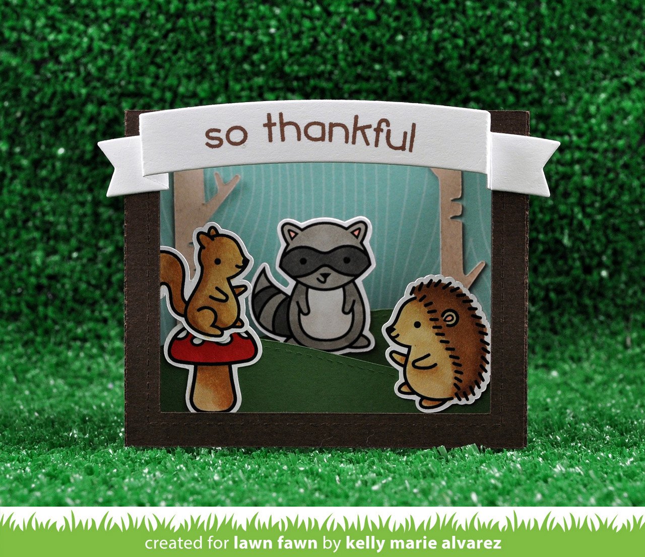 Shadow Box Card- lawn cuts Shadow Box Card- lawn cuts