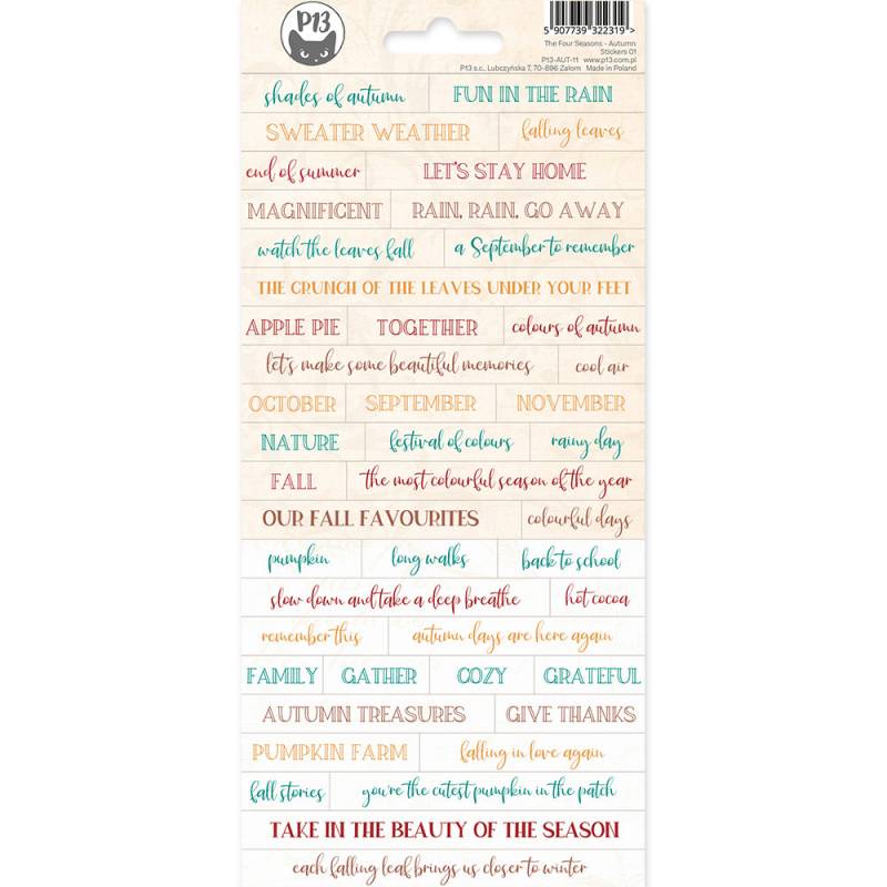 Sticker Sheet 01 - The Four Seasons - Autumn Sticker Sheet 01 - The Four Seasons - Autumn