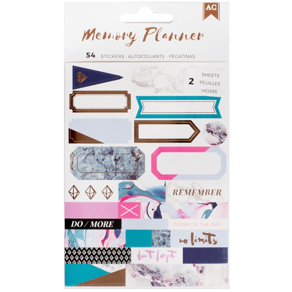 Marble Crush - Label Stickers - Memory Planner - American Crafts