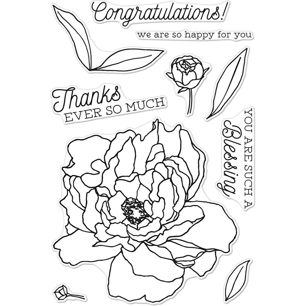 Peonies - Hero Arts Clear Stamp