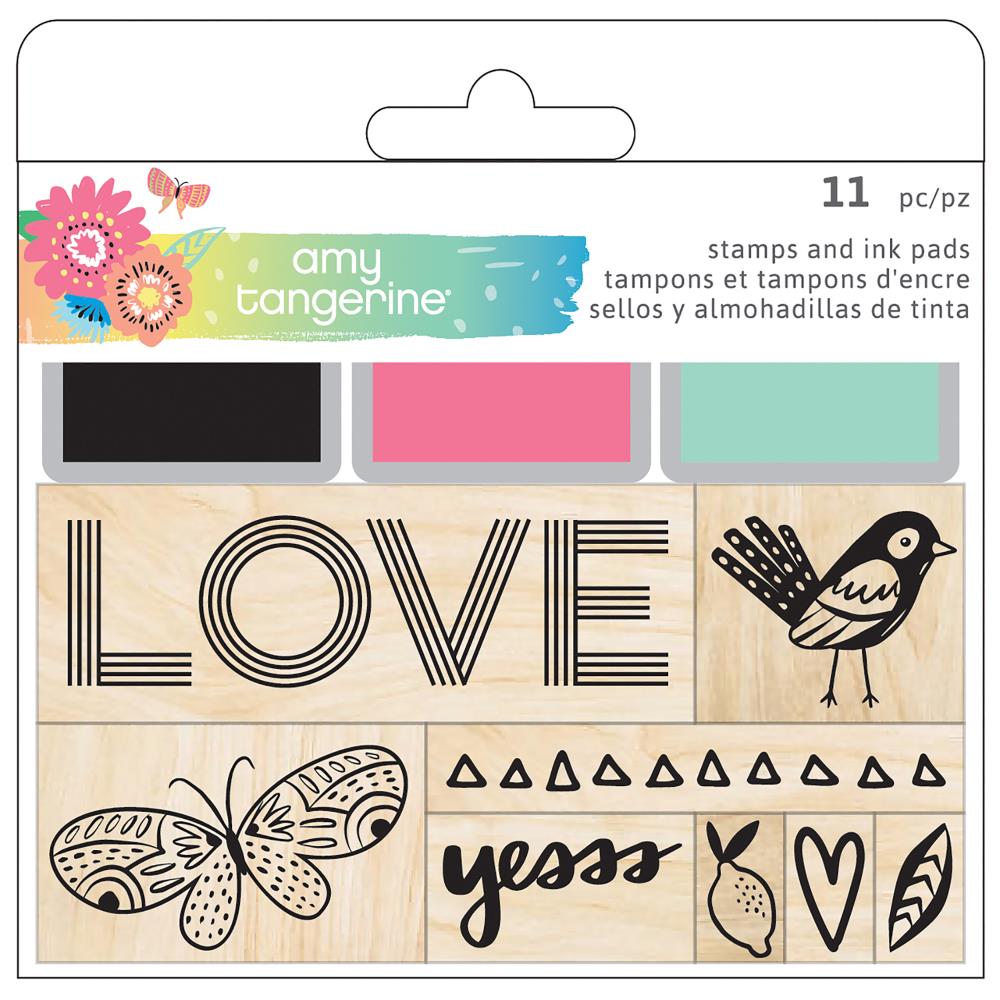 Amy Tan Sunshine & Good Times Wood Mounted Stamp Set