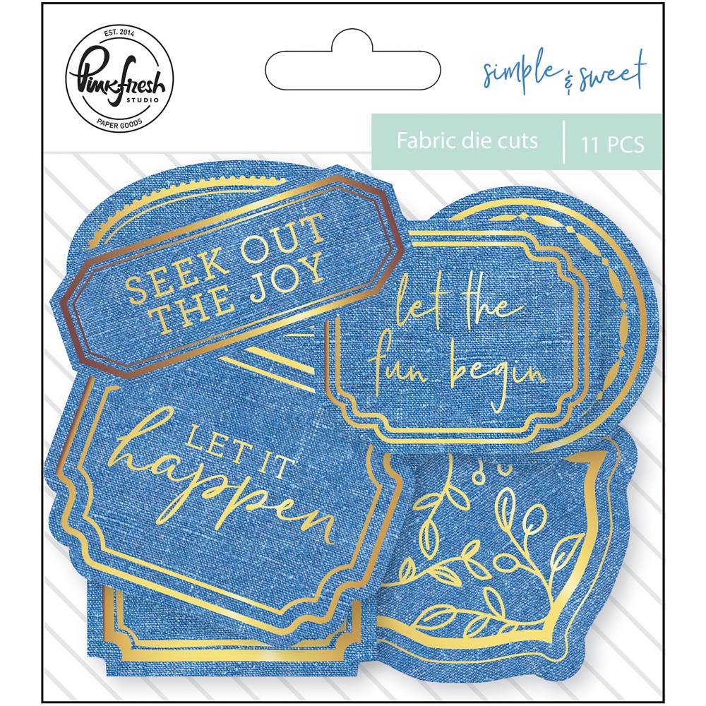 Fabric, W/Gold Foil - Simple & Sweet Die-Cuts
