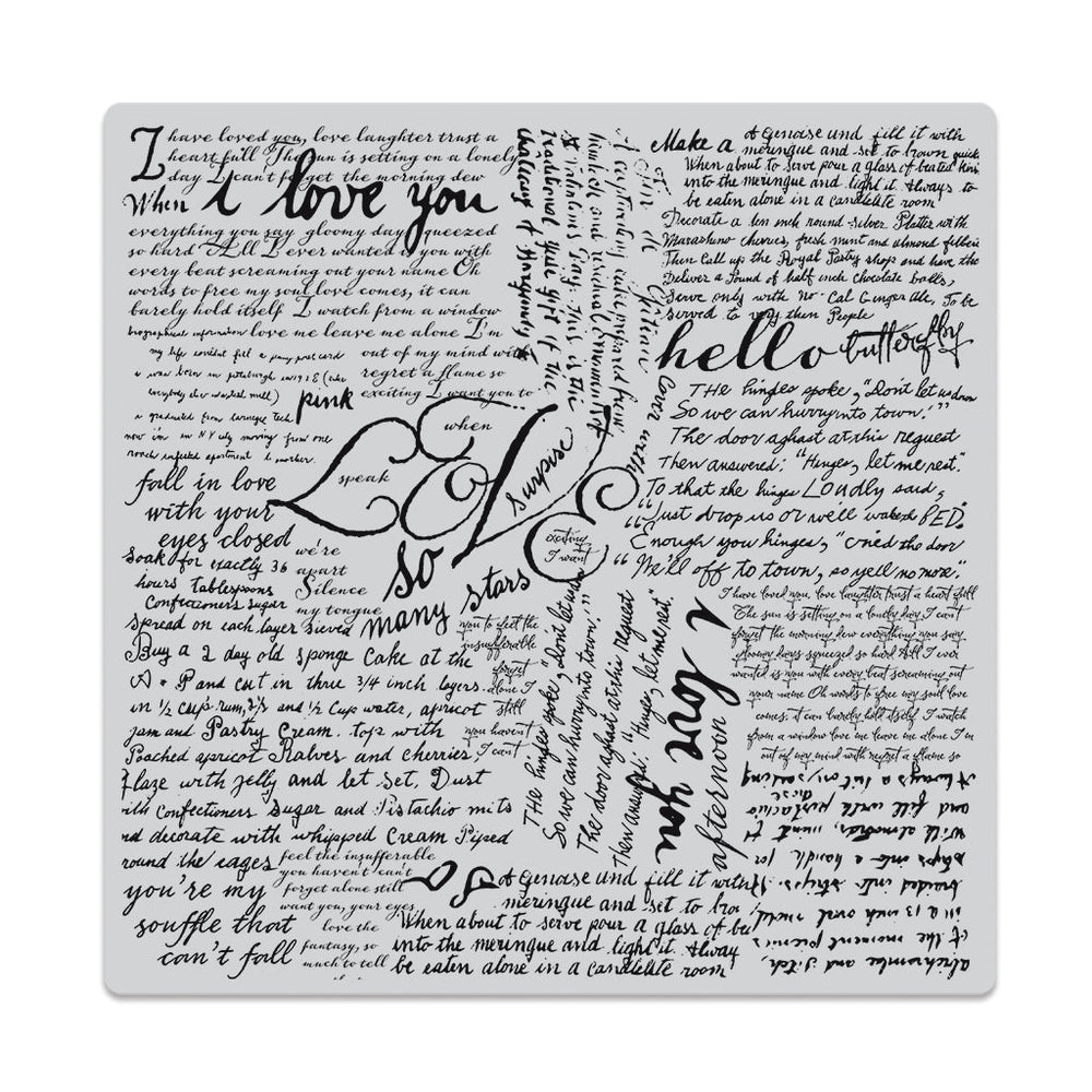 Ode to Andy Warhol Script Bold Prints - Rubber Stamp