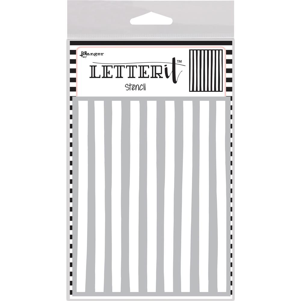 Organic Stripes - Ranger Letter It Background Stencil 4.75"X6"