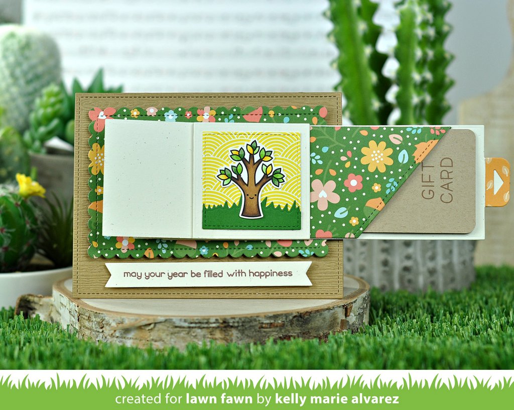Diagonal Gift Card Pocket - Lawn Cuts -