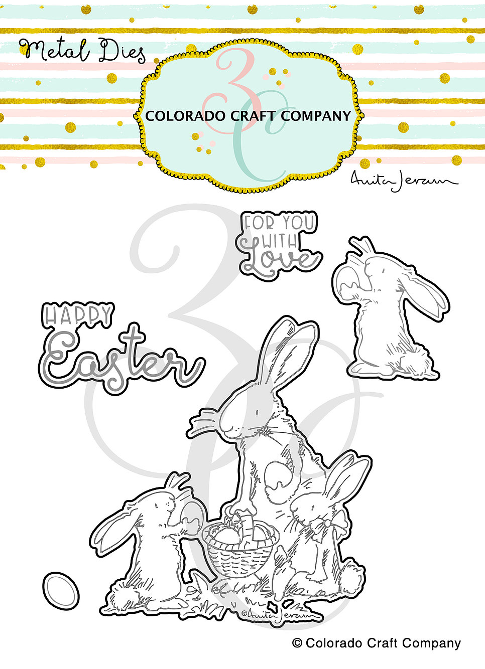 Happy Easter - Anita Jeram - Die Set Happy Easter - Anita Jeram - Die Set