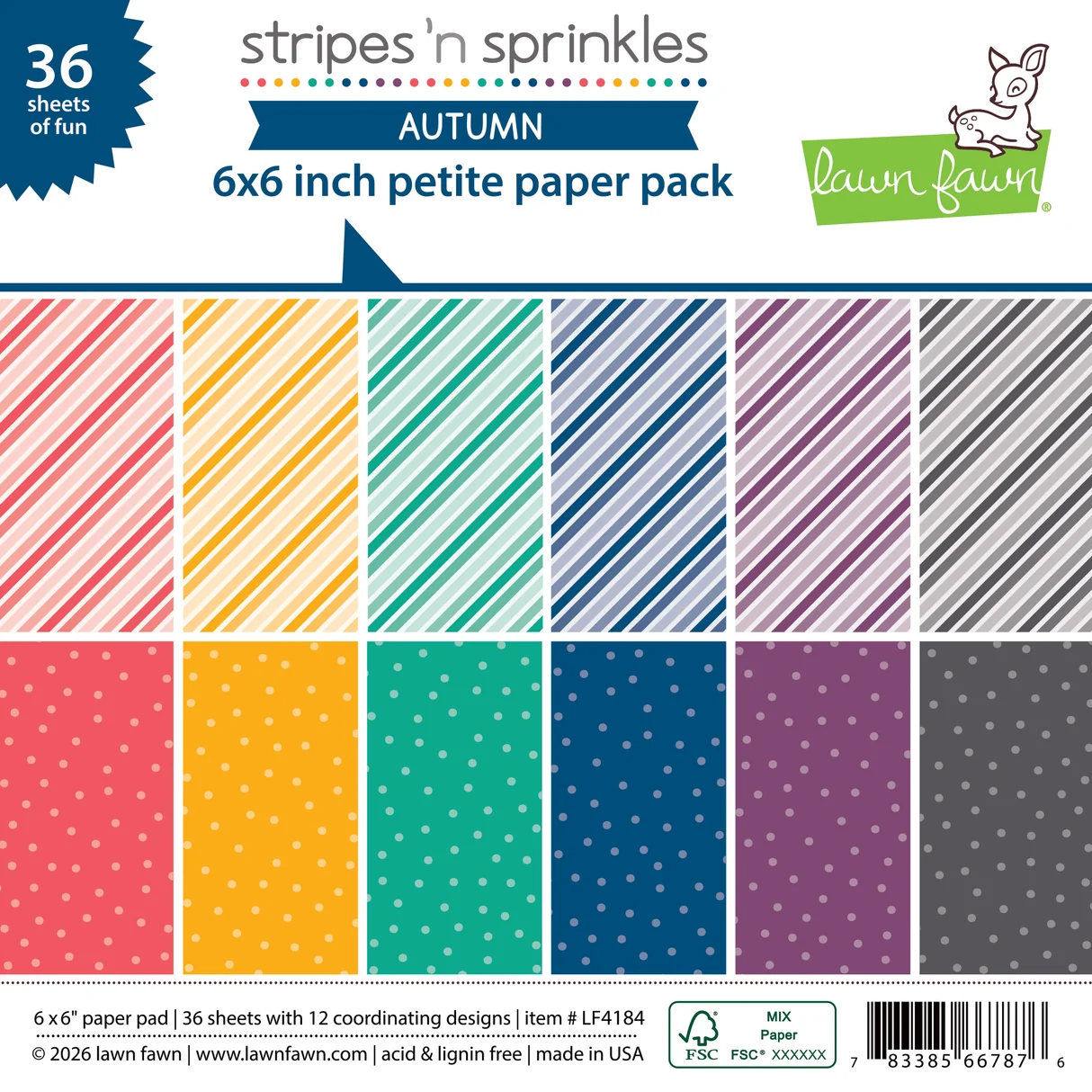 Petite Paper Pack - Stripes 'N Sprinkles Autumn Petite Paper Pack - Stripes 'N Sprinkles Autumn