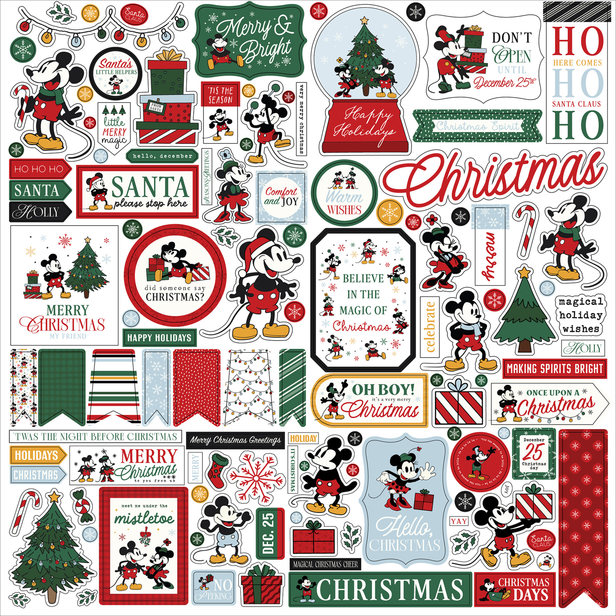 Element Sticker - Mouse And Me Christmas - Echo Park